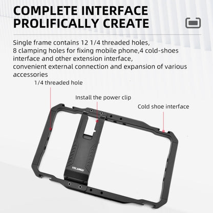 YELANGU LW-B01-1 Vlogging Live Broadcast Smartphone Video Rig Metal Cage, LW-B01-1