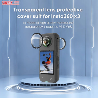 For Insta360 X3 STARTRC Lens Guard PC Protective Cover, For Insta360 X3 Lens Guard
