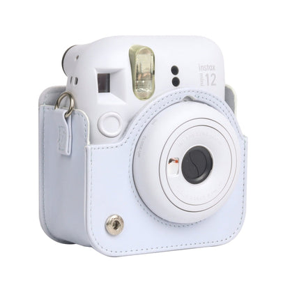 For FUJIFILM instax mini 12 Full Body Leather Case Camera Bag with Strap