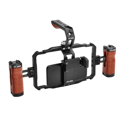 YELANGU LW101Vlogging Live Broadcast Smartphone Video Rig Handles Stabilizer Kits, LW101