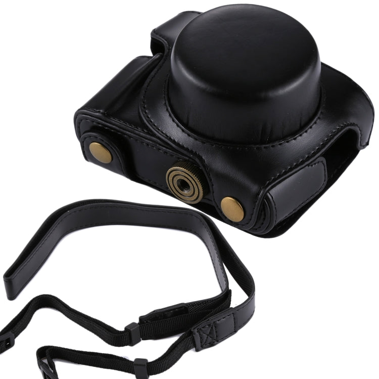 Full Body Camera PU Leather Camera Case Bag with Strap for Panasonic Lumix GF7 / GF8 / GF9 (12-32mm / 14-42mm Lens), For Lumix GF7
