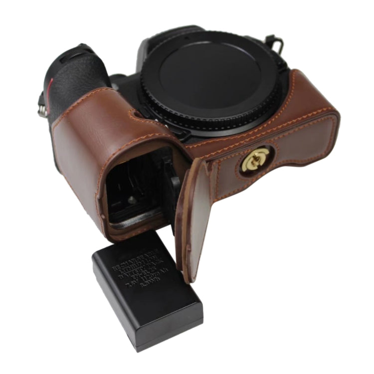 1/4 inch Thread PU Leather Camera Half Case Base for Nikon Z50, For Nikon Z50