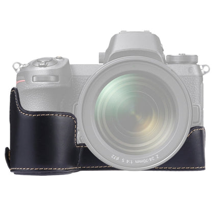 1/4 inch Thread PU Leather Camera Half Case Base for Nikon Z6 / Z7, For Nikon Z6