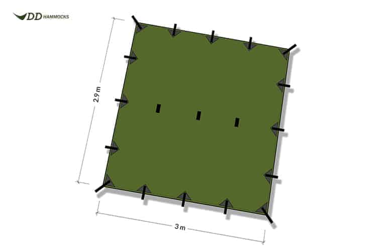 DD SuperLight Tarp - Olive Green