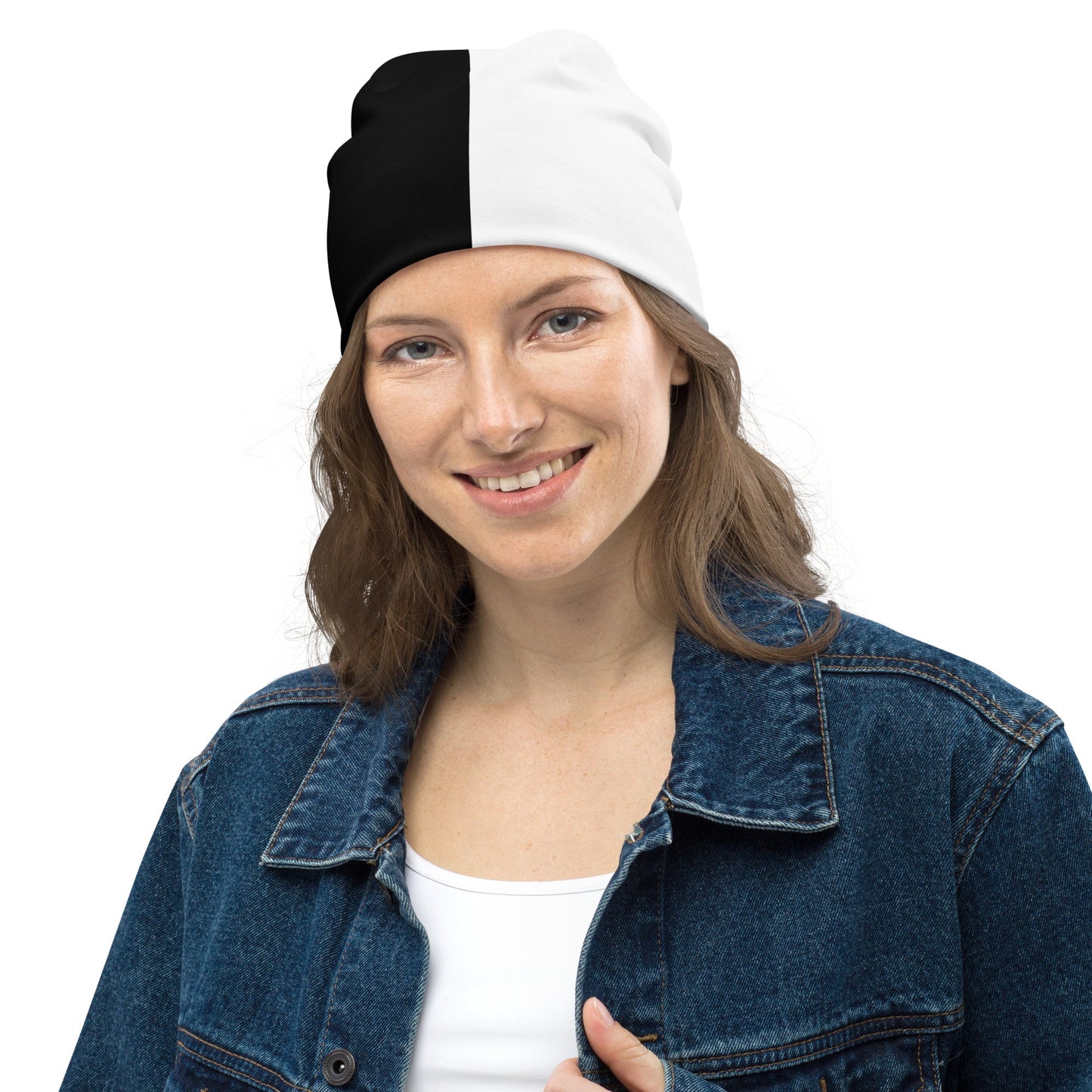 Half Black Half White - Beanie