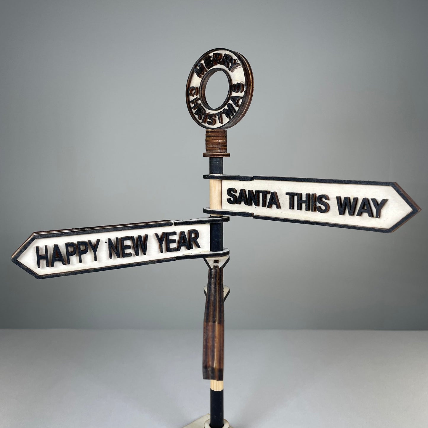 Christmas Direction Sign - Handmade Ornament
