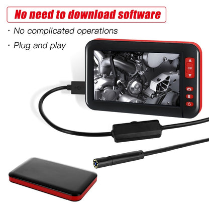 P20 4.3 Inch Screen Display HD1080P Inspection Endoscope with 8 LEDs, Length: 5m, Lens Diameter: 8mm, Mild Line, Length: 5m, Mild Line