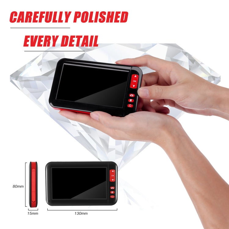 P20 4.3 Inch Screen Display HD1080P Inspection Endoscope with 8 LEDs, Length: 10m, Lens Diameter: 8mm, Mild Line, Length: 10m, Mild Line