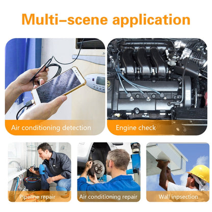 Y101 8mm Spiral Head 3 In 1 Waterproof Digital Endoscope Inspection Camera, Length: 10m Hard Cable, Length: 10m Hard Cable
