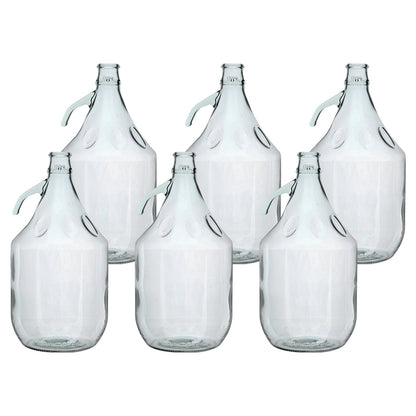 Glass Demijohn 5L 6 Pack Plain DIY Tool Accessory Home and Garden Use
