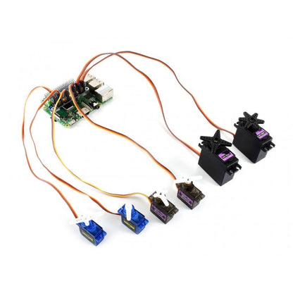Waveshare 16-Channel 12-bit I2C Servo Driver HAT for Raspberry Pi, 15275