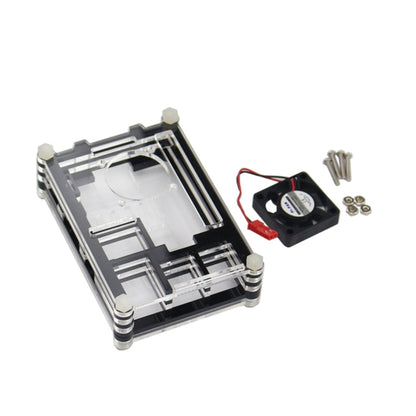9 Layers Acrylic Box Shell Case with Cooling Fan for Raspberry pi 3