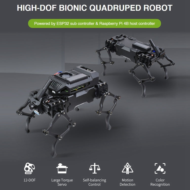 Waveshare WAVEGO 12-DOF Bionic Dog-Like Robot, Extension Pack, Extension Pack