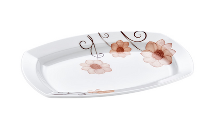 Elegant Melamine Oval Service Tray Dinner Plate 18 x 26 cm