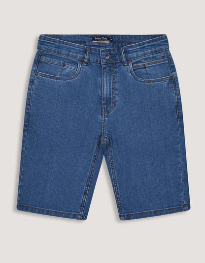 Blue Smart Fit Denim Shorts
