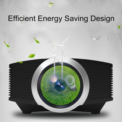 YG510 1200 LUX 800*480 LED Projector HD Home Theater, Support HDMI & VGA & AV & TF & USB, YG510 Black