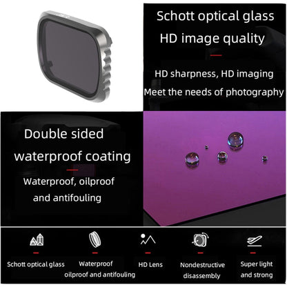 JSR KS 8 in 1 UV + CPL + ND8 + ND16 + ND32 + ND64 + STAR + NIGHT Lens Filter for DJI Air 2S, Aluminum Frame, UV + CPL + ND8 + ND16 + ND32 + ND64 + STAR + NIGHT