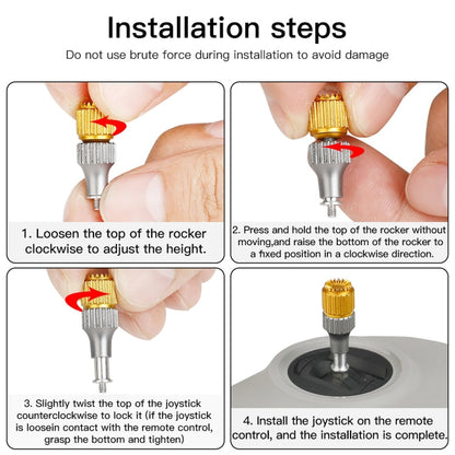 RCSTQ Two-color Retractable Thumb Rocker Joystick for DJI FPV Combo Drone Remote Control, For DJI FPV Two-color