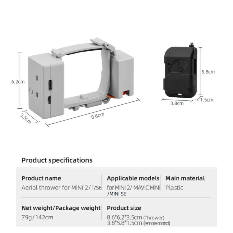 For DJI Mini 2 / Mavic Mini Air-Dropping System Thrower Parabolic, For DJI Mini 2 / Mavic Mini
