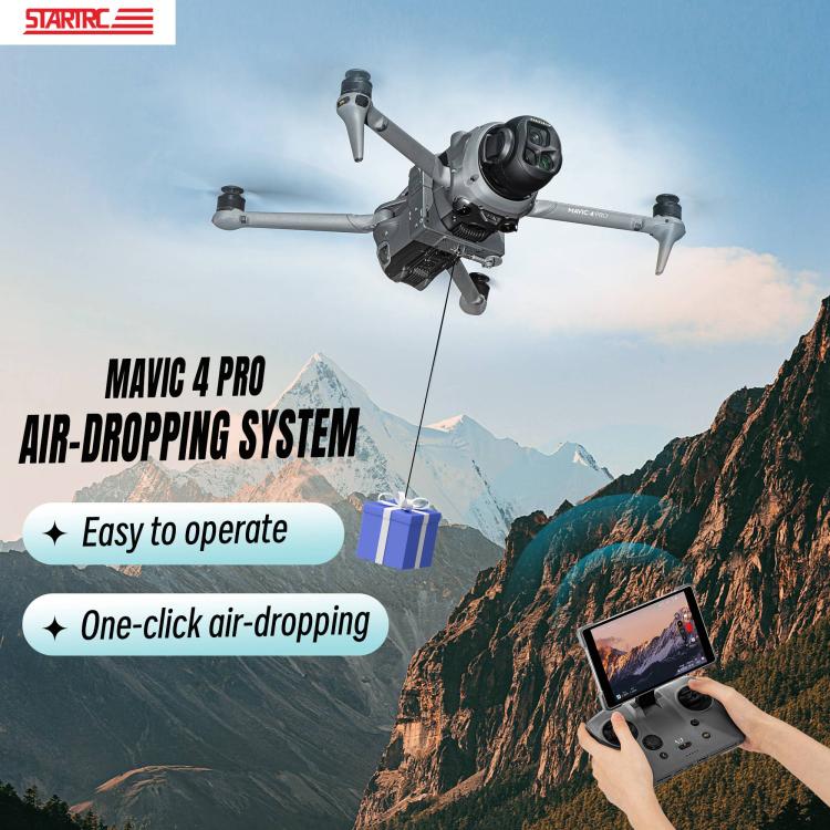 For DJI Mavic 4 Pro STARTRC Air-Dropping System Thrower Parabolic with Expansion Bracket, For DJI Mavic 4 Pro