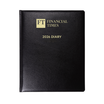 2026 Desk Diary (Pink paper) - Day-a-Page Planner - Black (DPC-26)