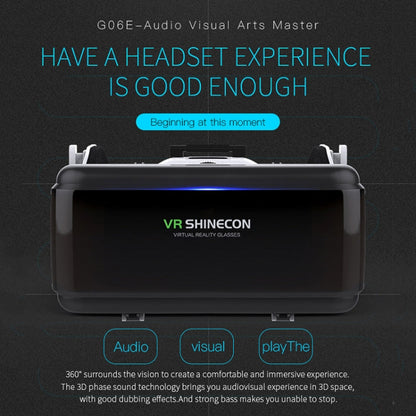 VR SHINECON G06E Virtual Reality 3D Video Glasses Suitable for 4.7 inch - 6.1 inch Smartphone with Headset, G06E