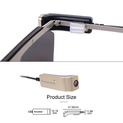 1080P Wearable Glasses Camera – Hands-Free USB Camera with Noise-Reducing Mic