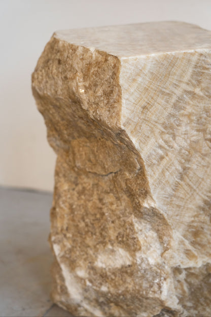 Natural Cut Onyx Side Table / Stool
