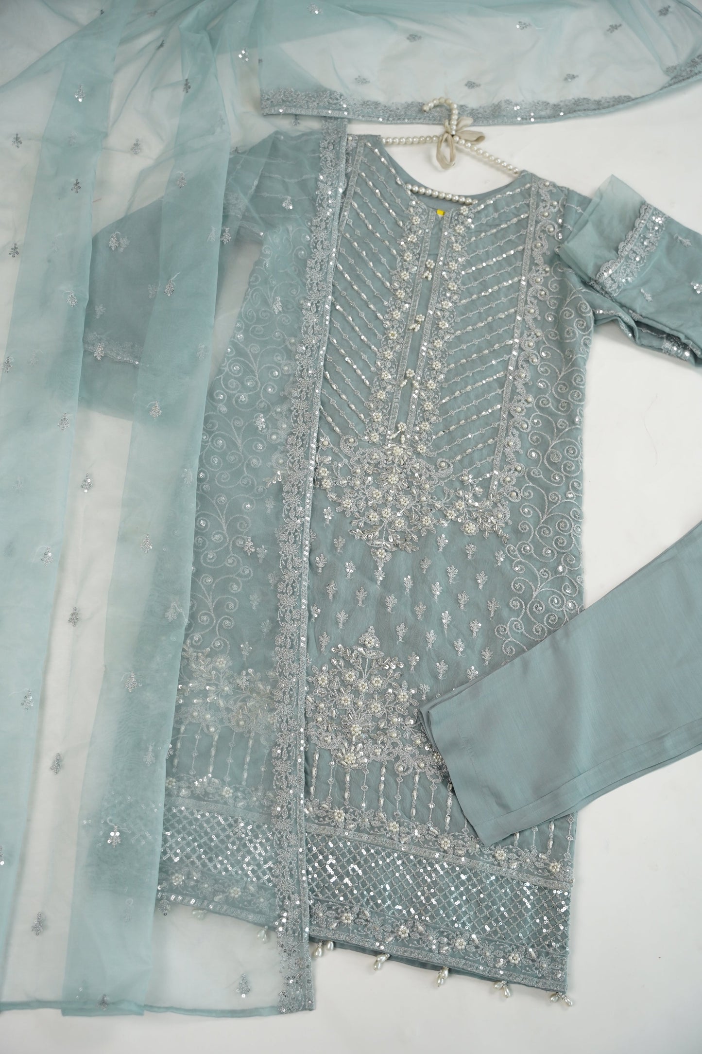 Tehwar - Luxury Organza Outfit - Festive Collection - Ready to Wear - Eid25 - TEHV7D4