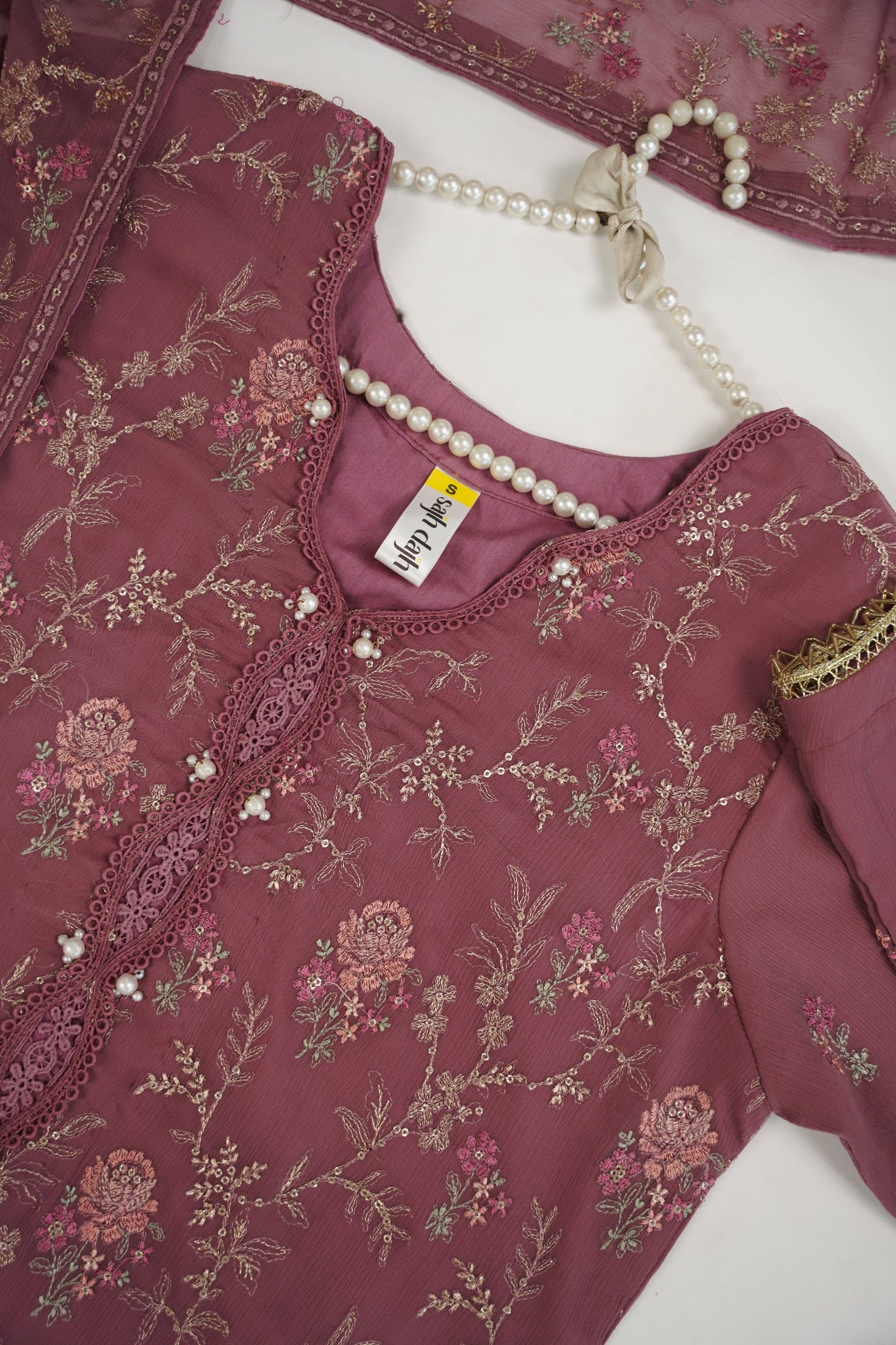 Husan e Jahan - Luxury Chiffon Outfit with Chiffon Dupatta - Ready to Wear - Eid25 - HEJ-V3-D8
