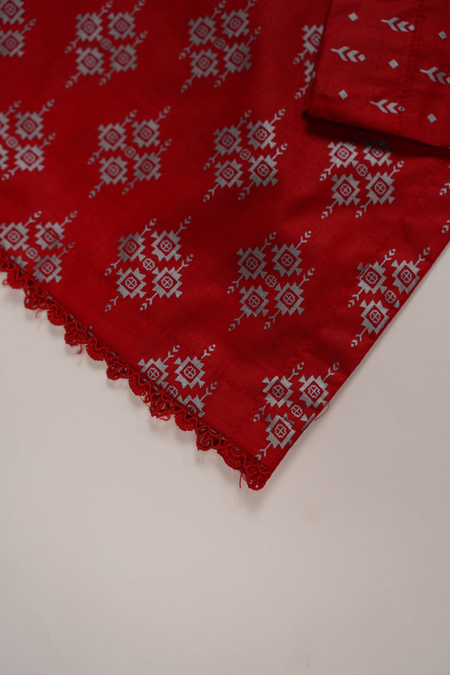 Rozi - Printed  cotton  Outfit - Ready to Wear PD121 red