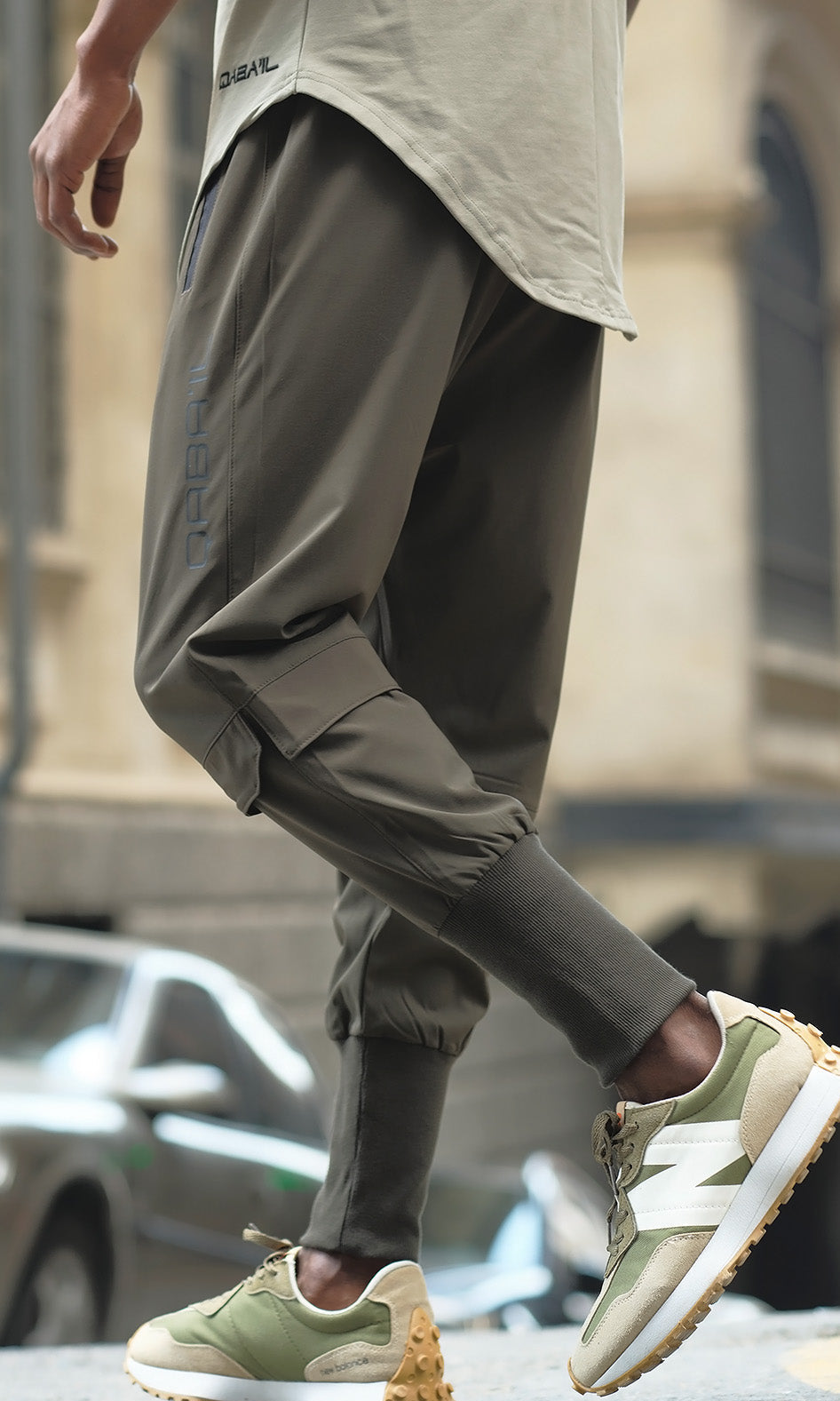 QL Pantalon Cross Over in Dark Khaki