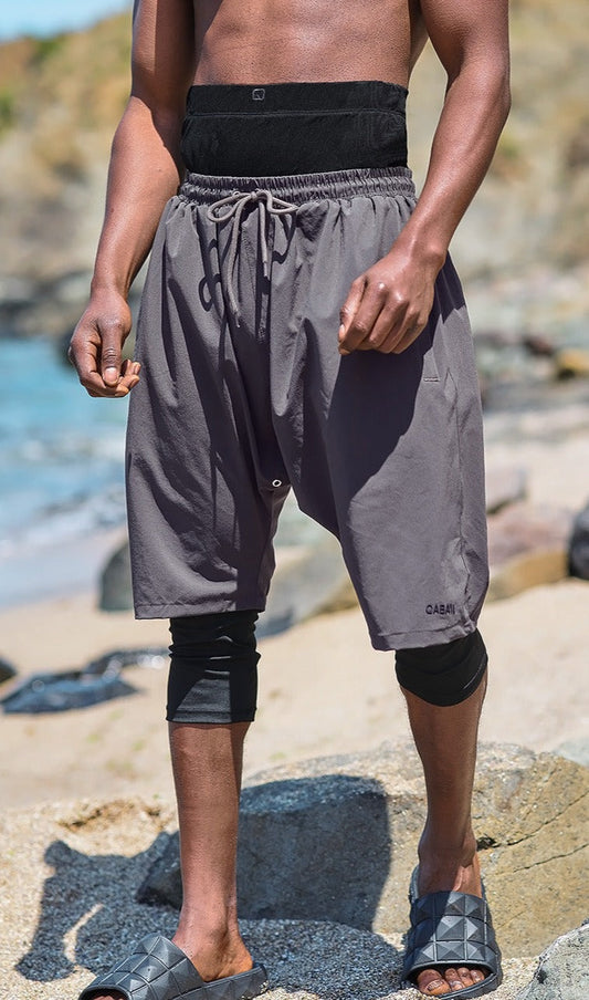 QL Halal Swim Shorts in Dark Grey and Black