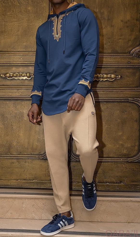 QL Longline Etniz Sweat MA in Navy Blue and Gold