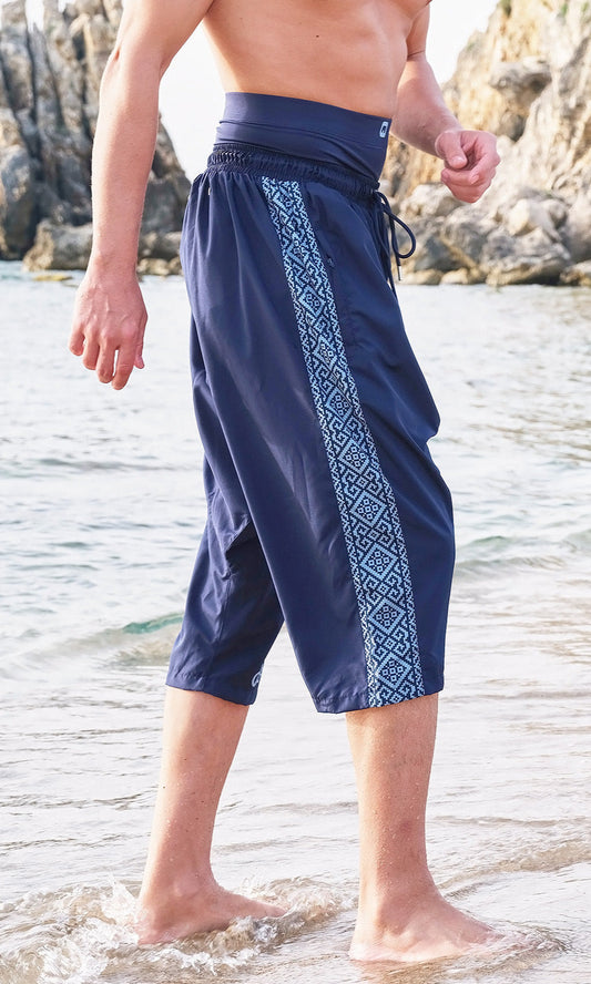 QL Halal Swim Shorts ETNIZ S25 in Navy blue