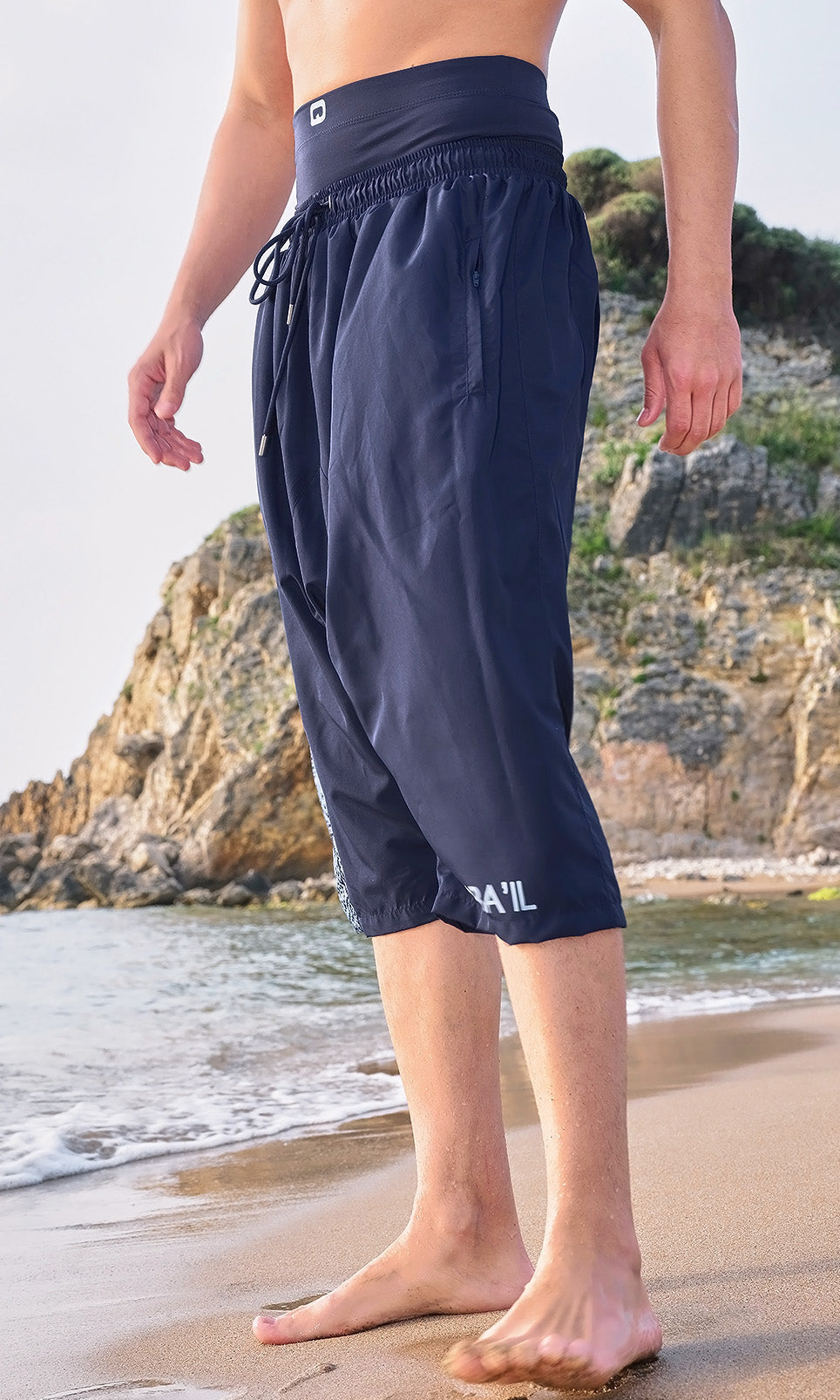 QL Halal Swim Shorts ETNIZ S25 in Navy blue