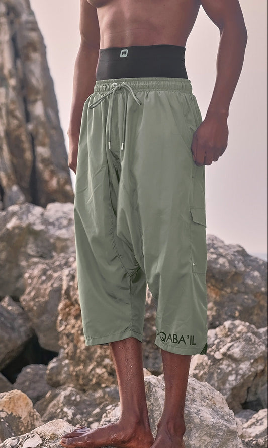 QL Halal Cargo Swim Shorts SB UNI in Khaki
