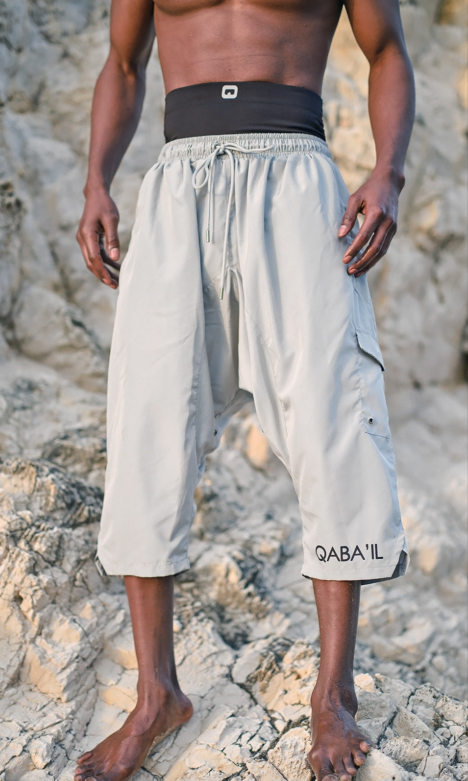 QL Halal Cargo Swim Shorts SB UNI in Grey