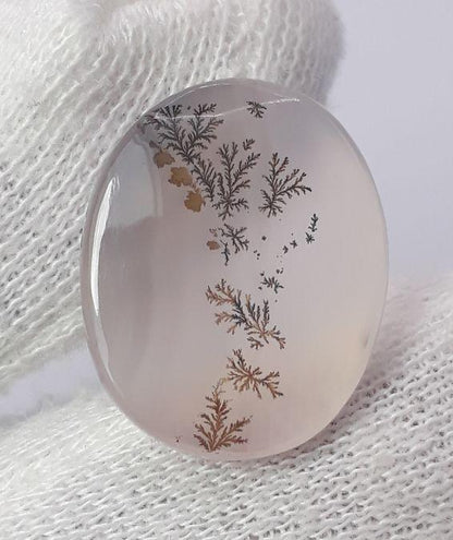 15.1ct Natural Dendritic Agate - Shajri Aqeeq - Dimension-21x17mm
