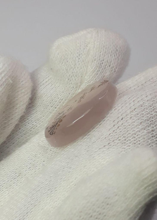 15.1ct Natural Dendritic Agate - Shajri Aqeeq - Dimension-21x17mm