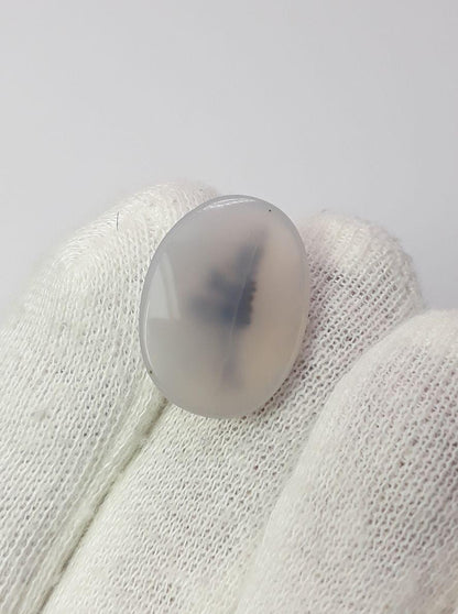 13.4ct Natural Dendritic Agate - Shajri Aqeeq - Dimension-21x16mm