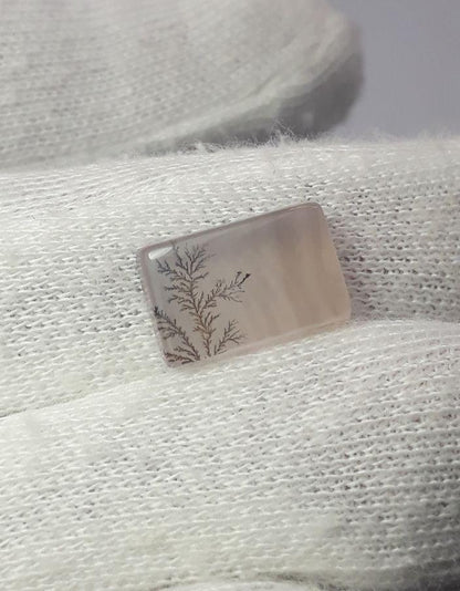 7.1ct Natural Dendritic Agate - Shajri Aqeeq - Dimension-14x9mm