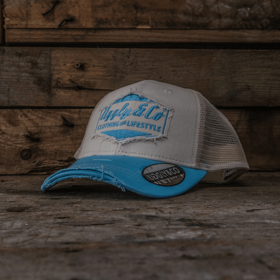 Sky Blue & White Diamond Cap