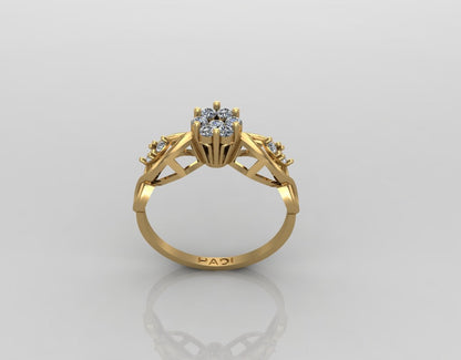 Diamonds Bouquet Ring Band