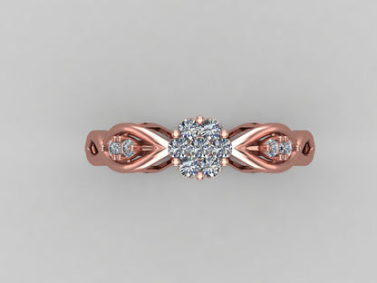 Diamonds Bouquet Ring Band