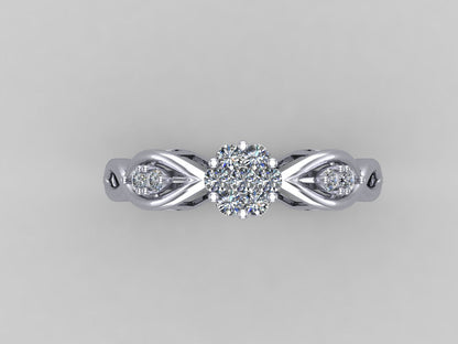 Diamonds Bouquet Ring Band