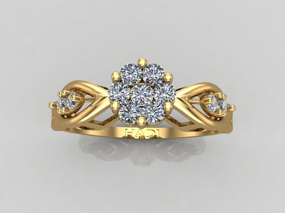 Diamonds Bouquet Ring Band