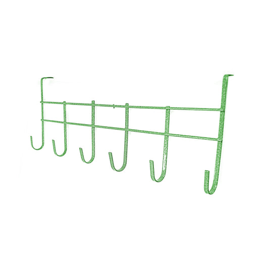 Metal Door Hanging Rack Storage with 6 Hooks Organize Your Space Efficiently