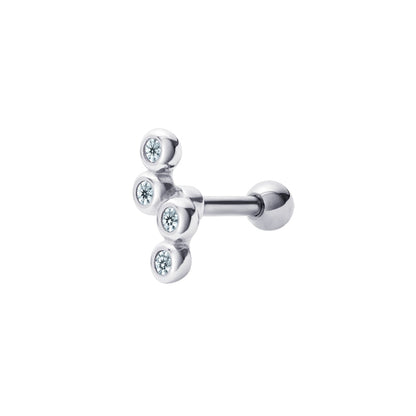 Cubic Zirconia Barbell Stud