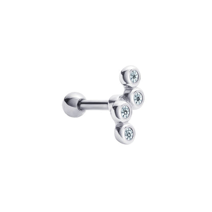 Cubic Zirconia Barbell Stud